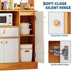 Buffet Bahut en Bois avec Portes Meuble de Rangement de Cuisine avec Tiroirs Étagère de Rangement