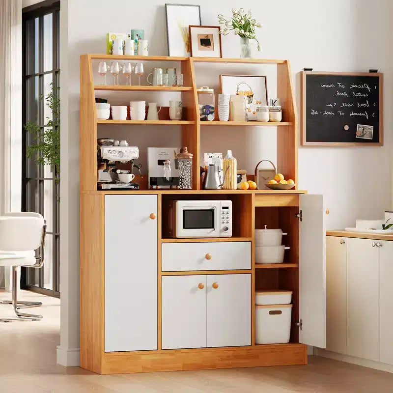Buffet Bahut en Bois avec Portes Meuble de Rangement de Cuisine avec Tiroirs Étagère de Rangement