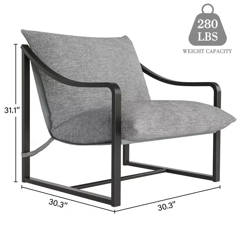 Fauteuils d'appoint modernes avec coussins amovibles