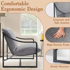 Fauteuils d'appoint modernes avec coussins amovibles