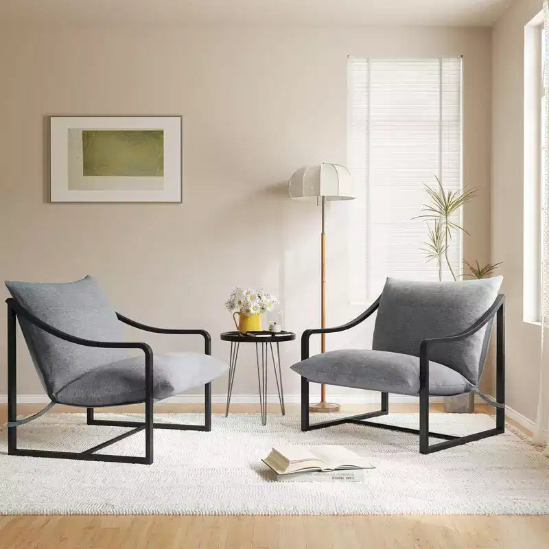 Fauteuils d'appoint modernes avec coussins amovibles