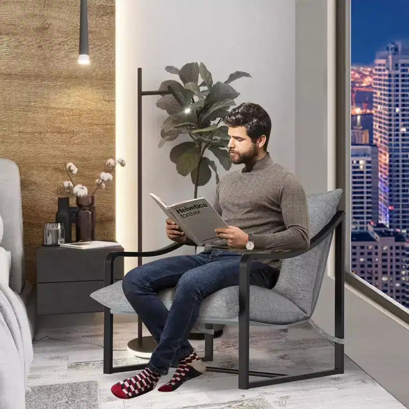 Fauteuils d'appoint modernes avec coussins amovibles