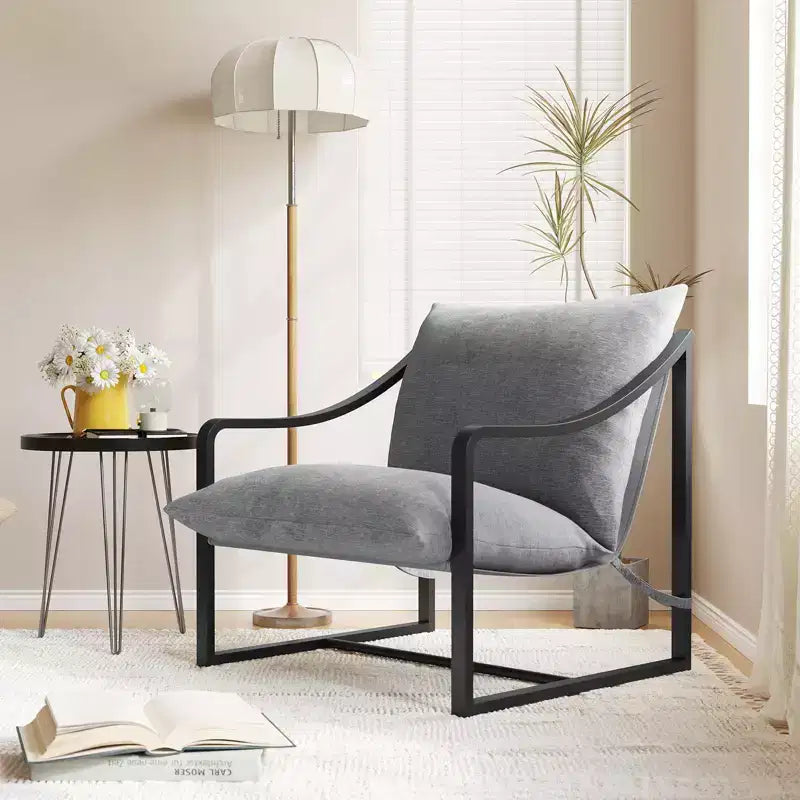 Fauteuils d'appoint modernes avec coussins amovibles
