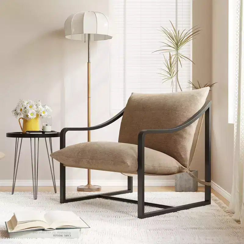 Fauteuils d'appoint modernes avec coussins amovibles