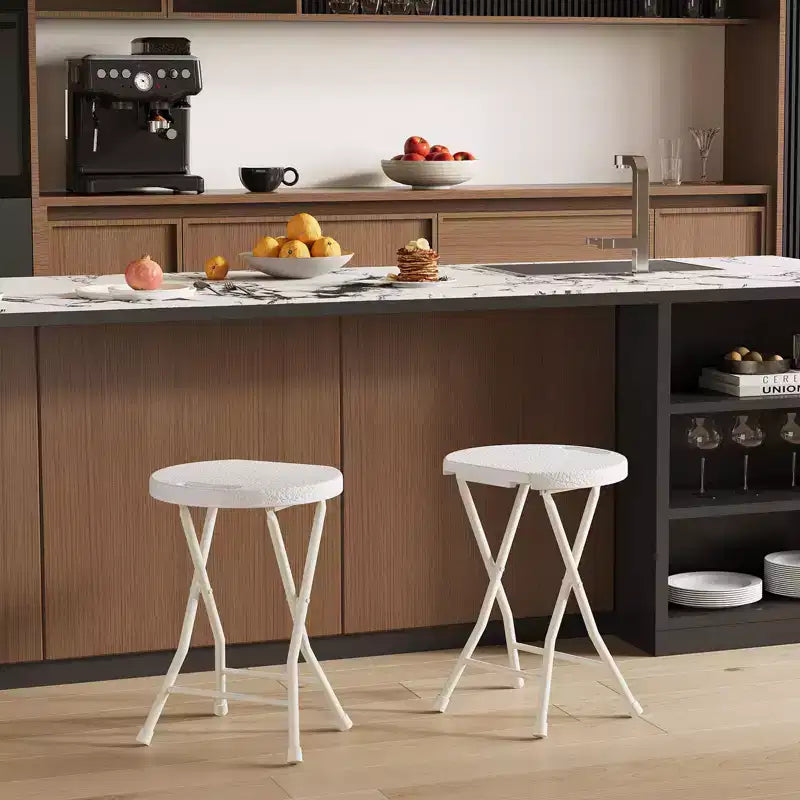 Tabouret pliant avec poignée Portable Robuste Rond Pliable