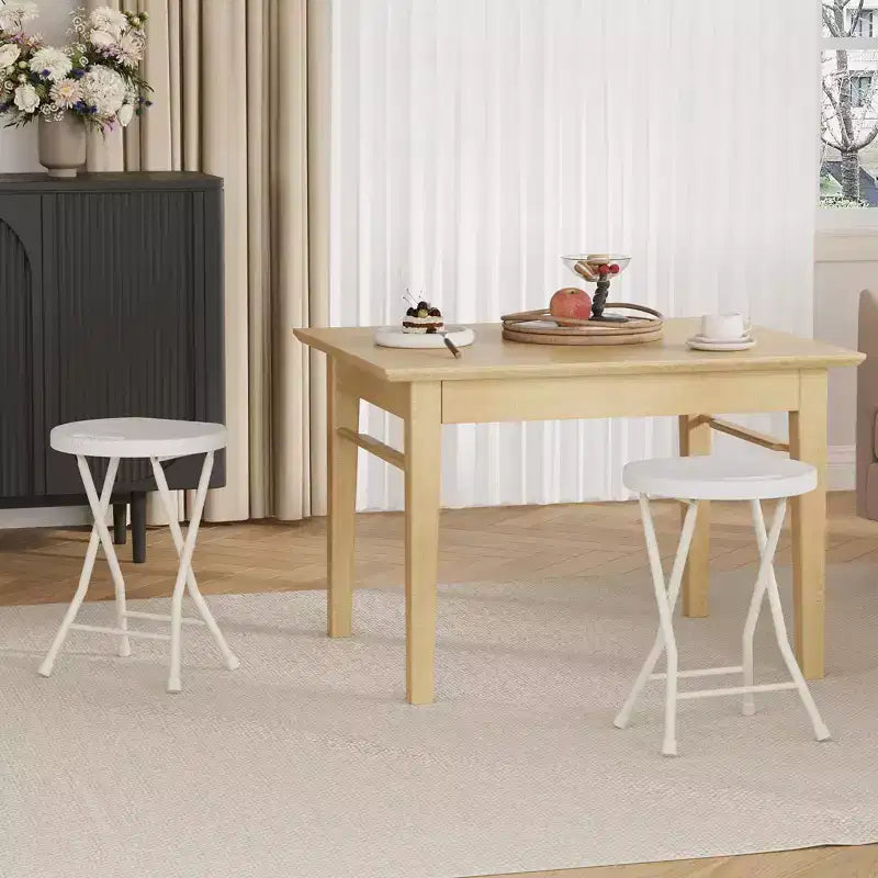 Tabouret pliant avec poignée Portable Robuste Rond Pliable