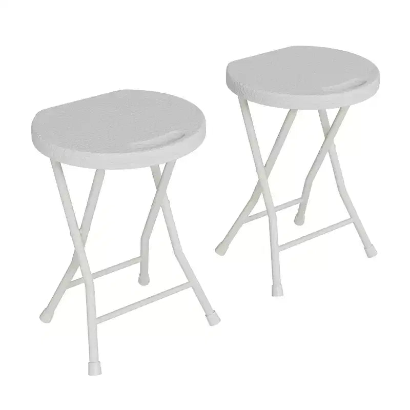 Tabouret pliant avec poignée Portable Robuste Rond Pliable