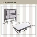 Lit pliant avec matelas Lit pliant portable avec housse de rangement