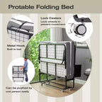 Lit pliant avec matelas Lit pliant portable avec housse de rangement