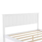 Lit plate-forme avec tiroirs de rangement Blanc Pin et MDF Cadre Rangement sous le lit