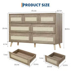Commodes en bois pour chambre à coucher avec 7 tiroirs, grande commode moderne