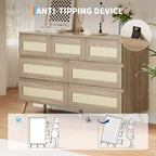 Commodes en bois pour chambre à coucher avec 7 tiroirs, grande commode moderne