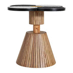 Table d'appoint Trèfle à quatre feuilles Table de chevet à grain de bois Petite table d'appoint