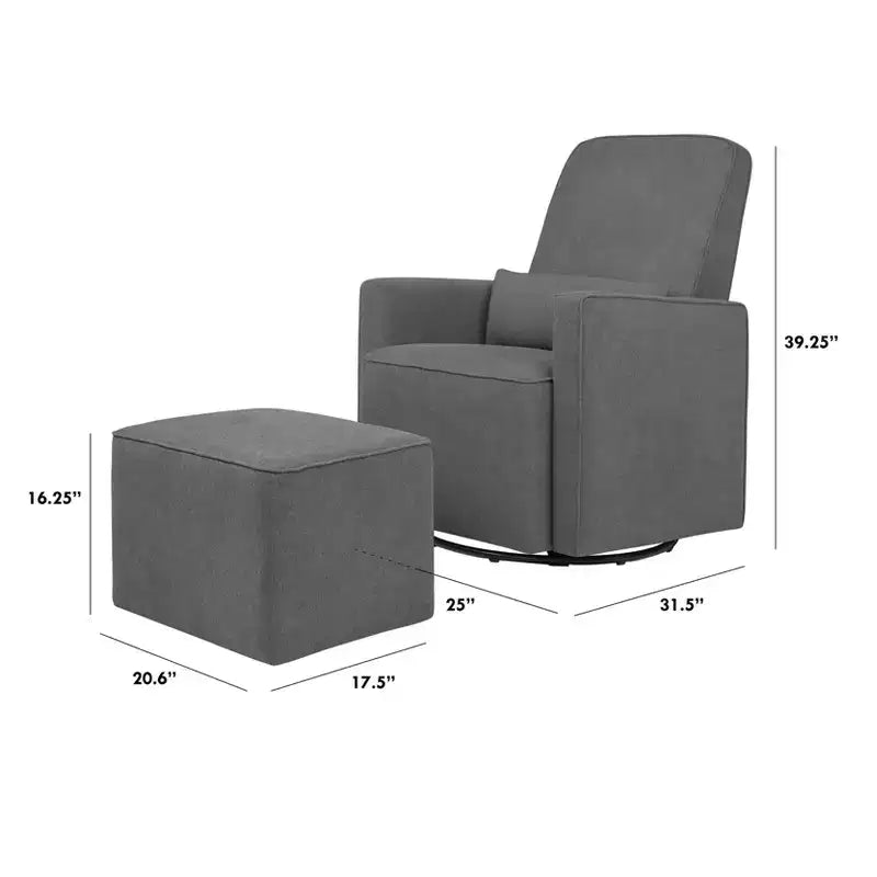 Fauteuil planeur et pouf Olive