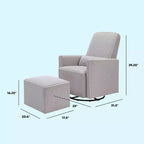 Fauteuil planeur et pouf Olive