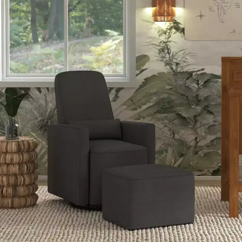 Fauteuil planeur et pouf Olive