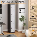 Armoire de rangement en acier de qualité avec étagères réglables et conception de sécurité anti-rouille