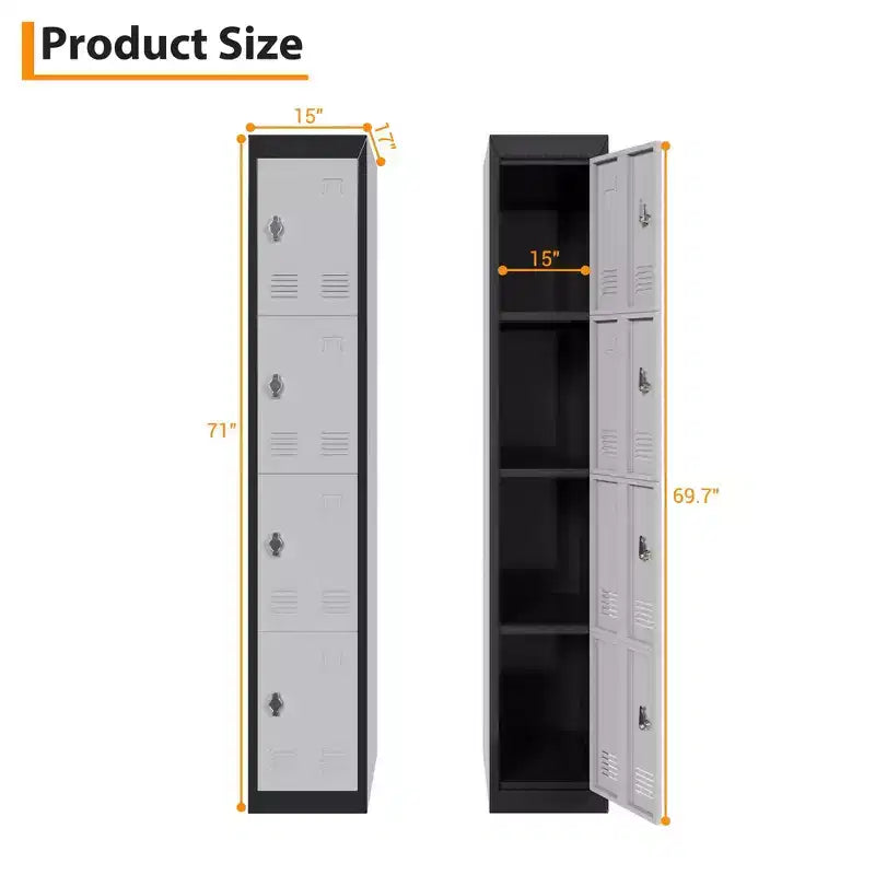 Armoire de rangement en acier de qualité avec étagères réglables et conception de sécurité anti-rouille