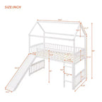 Lit mezzanine pour enfants avec toboggan et espace de jeu en dessous