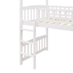 Lit mezzanine pour enfants avec toboggan et espace de jeu en dessous