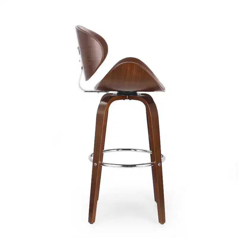 Tabourets de bar mi-siècle modernes hauteur comptoir, tabourets de comptoir pivotants en forme de coquille