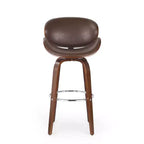 Tabourets de bar mi-siècle modernes hauteur comptoir, tabourets de comptoir pivotants en forme de coquille