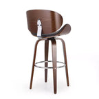 Tabourets de bar mi-siècle modernes hauteur comptoir, tabourets de comptoir pivotants en forme de coquille