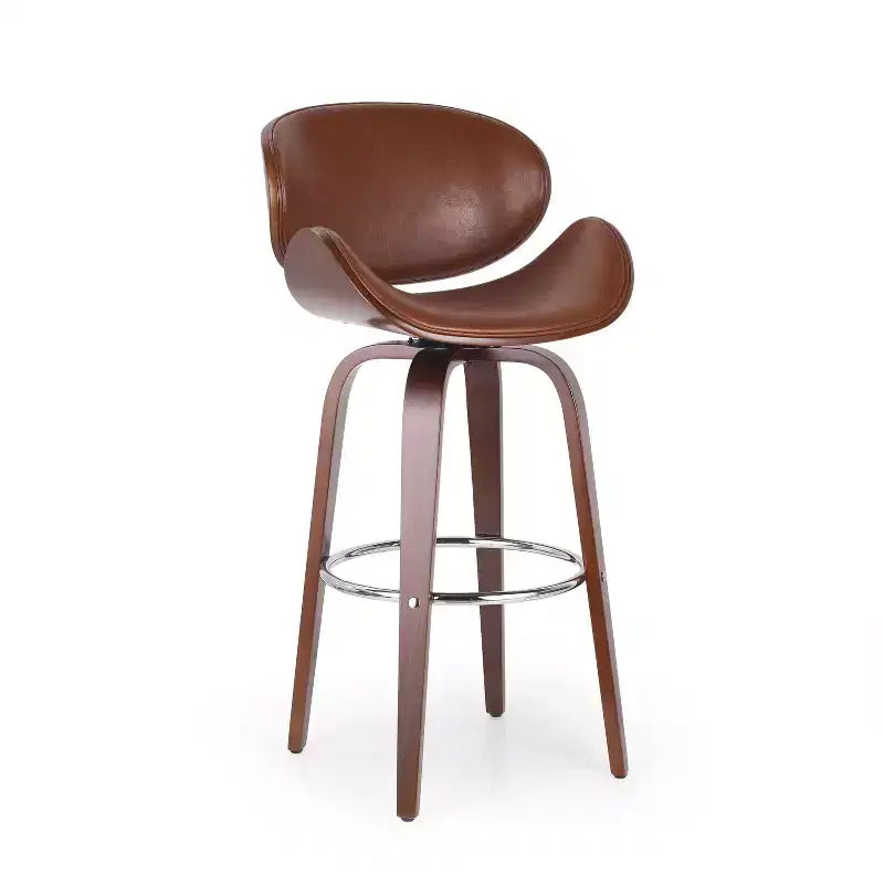 Tabourets de bar mi-siècle modernes hauteur comptoir, tabourets de comptoir pivotants en forme de coquille