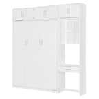 Lit escamotable avec armoire Lit escamotable pliant avec étagères de rangement et bureau