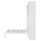 Lit escamotable avec armoire Lit escamotable pliant avec étagères de rangement et bureau