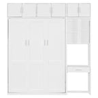 Lit escamotable avec armoire Lit escamotable pliant avec étagères de rangement et bureau