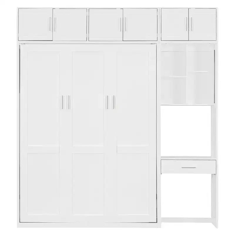 Lit escamotable avec armoire Lit escamotable pliant avec étagères de rangement et bureau