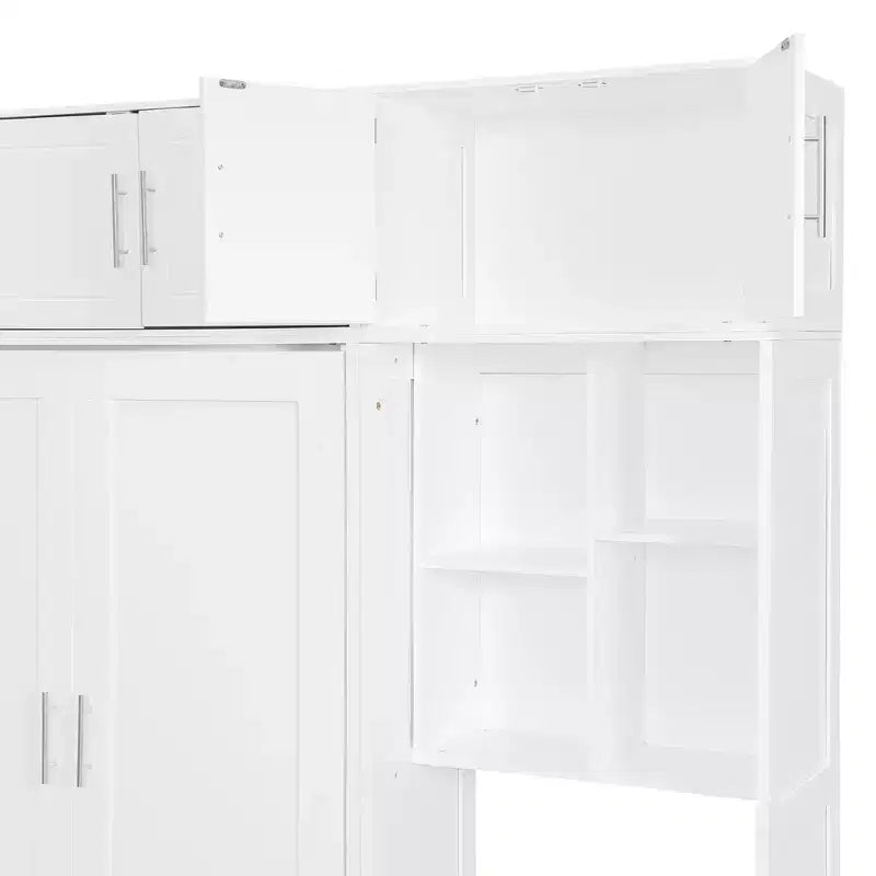 Lit escamotable avec armoire Lit escamotable pliant avec étagères de rangement et bureau