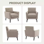 Fauteuil Mid-Century Modern avec pieds en bois