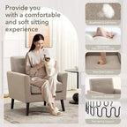Fauteuil Mid-Century Modern avec pieds en bois