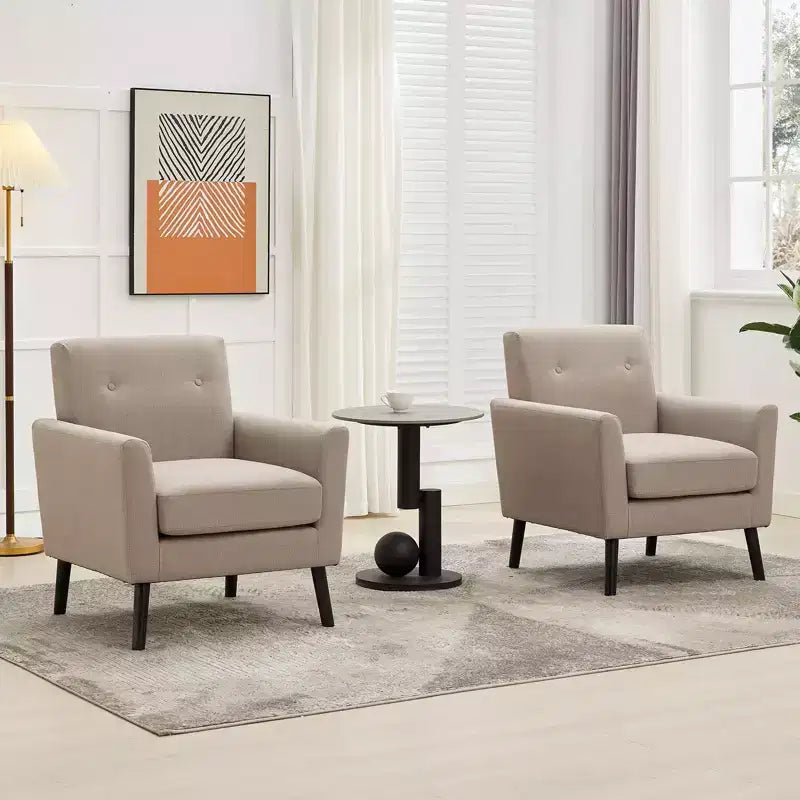 Fauteuil Mid-Century Modern avec pieds en bois