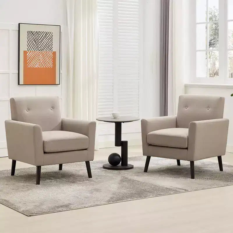 Fauteuil Mid-Century Modern avec pieds en bois