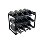 HOMLUX 3 Tier 12 Bottle Metal Countertop Wine Rack Drinks Storage Shelf for Drinks Lovers