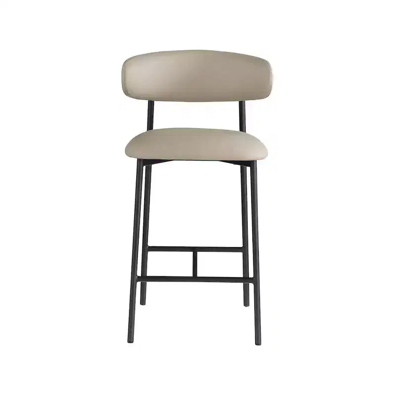Lot de 2 tabourets de comptoir en cuir végétalien