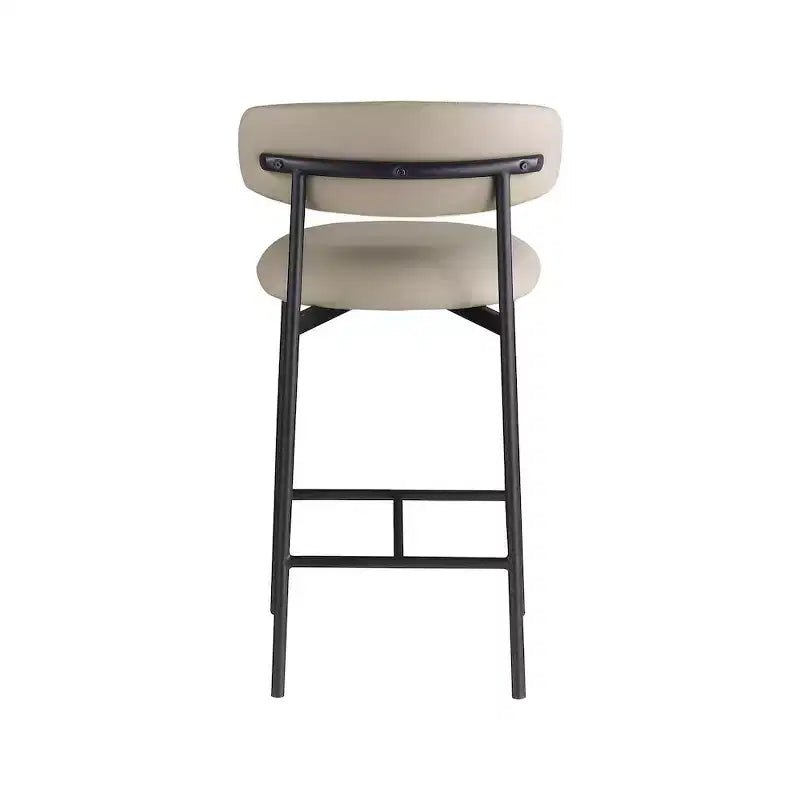 Lot de 2 tabourets de comptoir en cuir végétalien