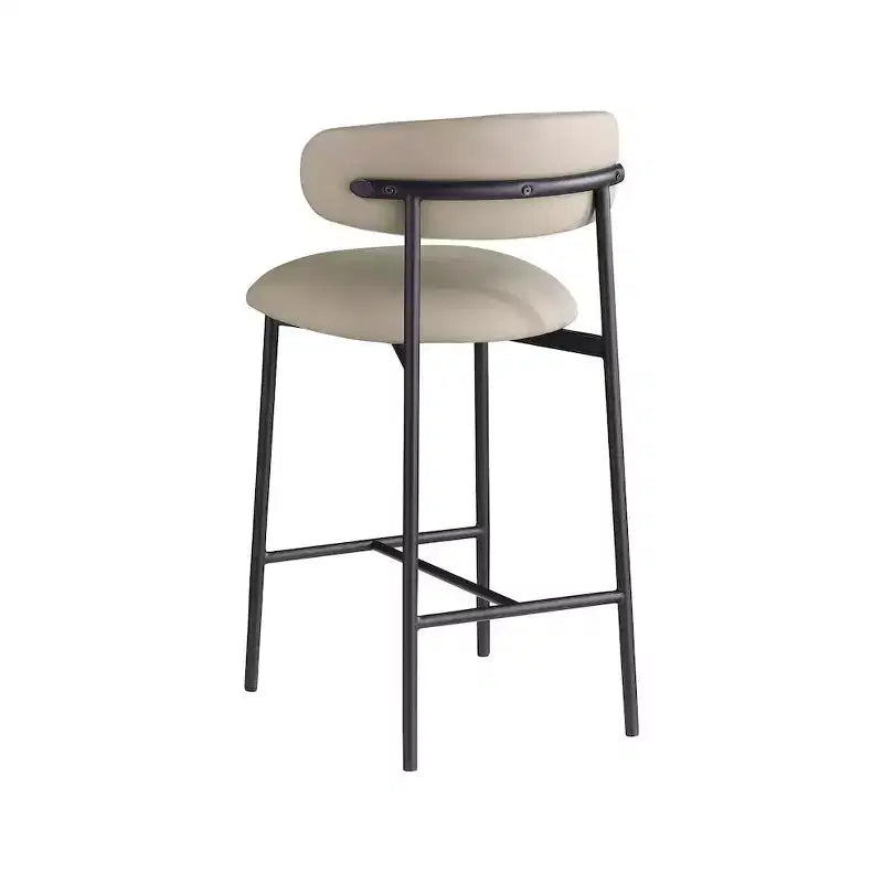 Lot de 2 tabourets de comptoir en cuir végétalien