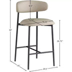 Lot de 2 tabourets de comptoir en cuir végétalien