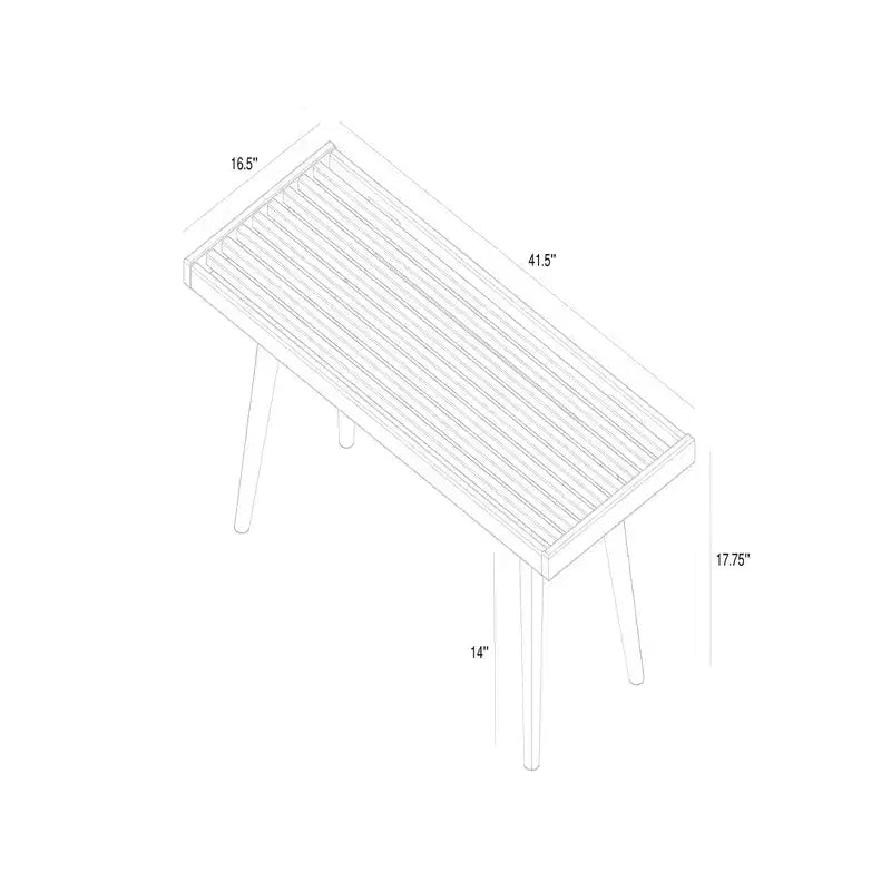 Banc double de style moderne du milieu du siècle