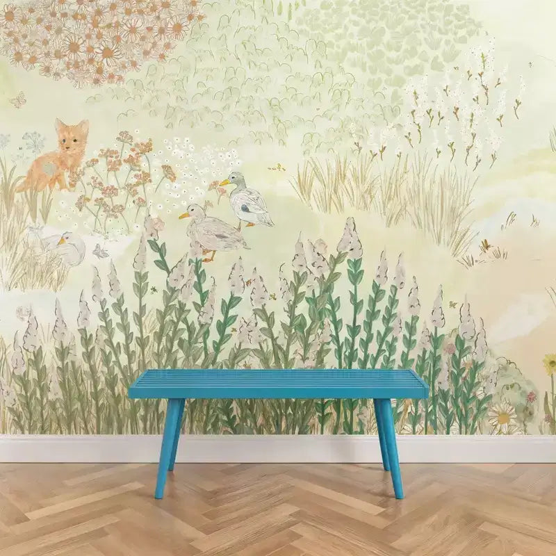 Banc double de style moderne du milieu du siècle
