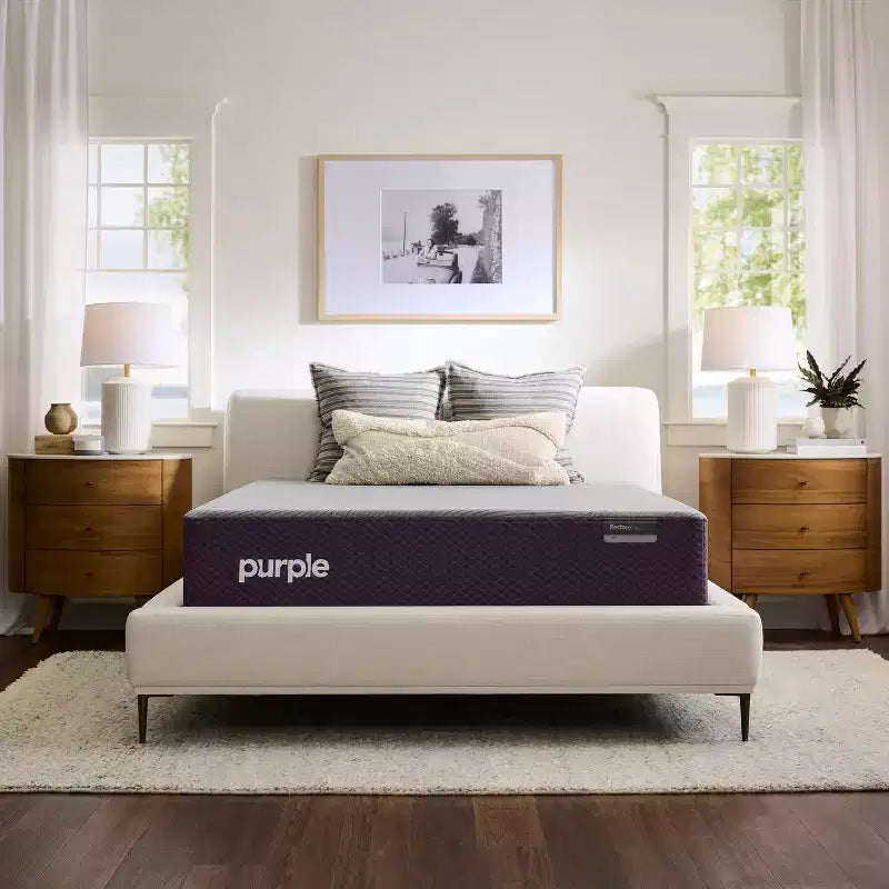 Purple RestorePlus Hybrid Mattress Firm with 3 GelFlex Grid and 3 Zone Coil System Grey