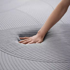 Matelas hybride avec grille ferme et système de ressorts ensachés à 3 zones
