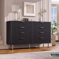 54-inch wide storage cabinet with 8 drawers bedroom dresser wooden organizer cabinet can be used as a TV stand suitable for living roomhallway