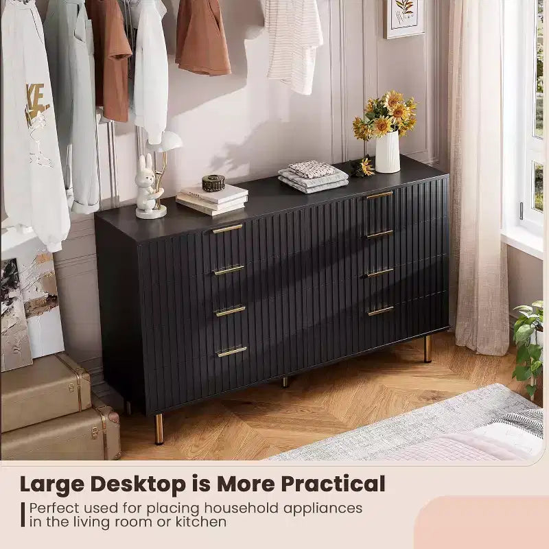 Meuble de rangement avec 8 tiroirs Commode de chambre en bois Meuble de rangement