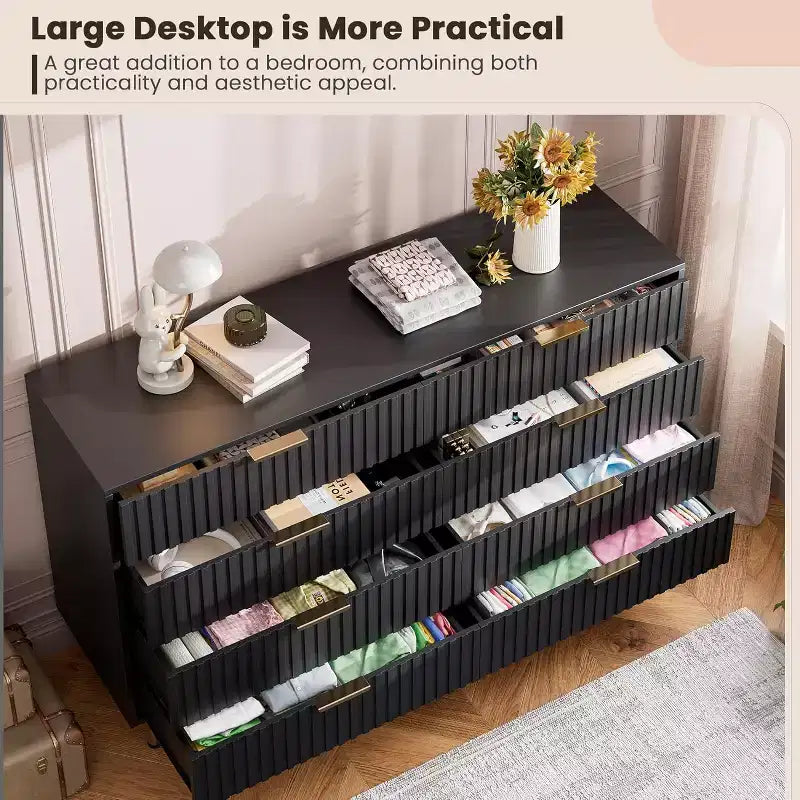 Meuble de rangement avec 8 tiroirs Commode de chambre en bois Meuble de rangement