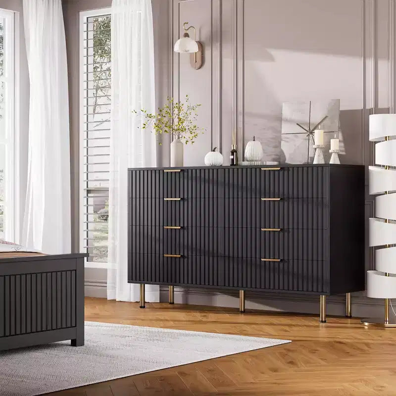 Meuble de rangement avec 8 tiroirs Commode de chambre en bois Meuble de rangement